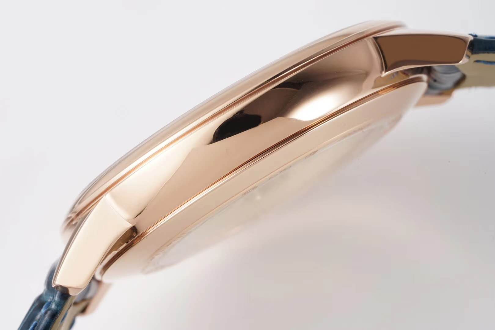 Patrimony Blue Dial in Pink Gold Ref: 85180