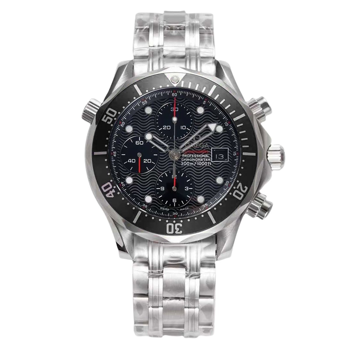 Seamaster Diver 300m Chronograph Black Dial on Bracelet