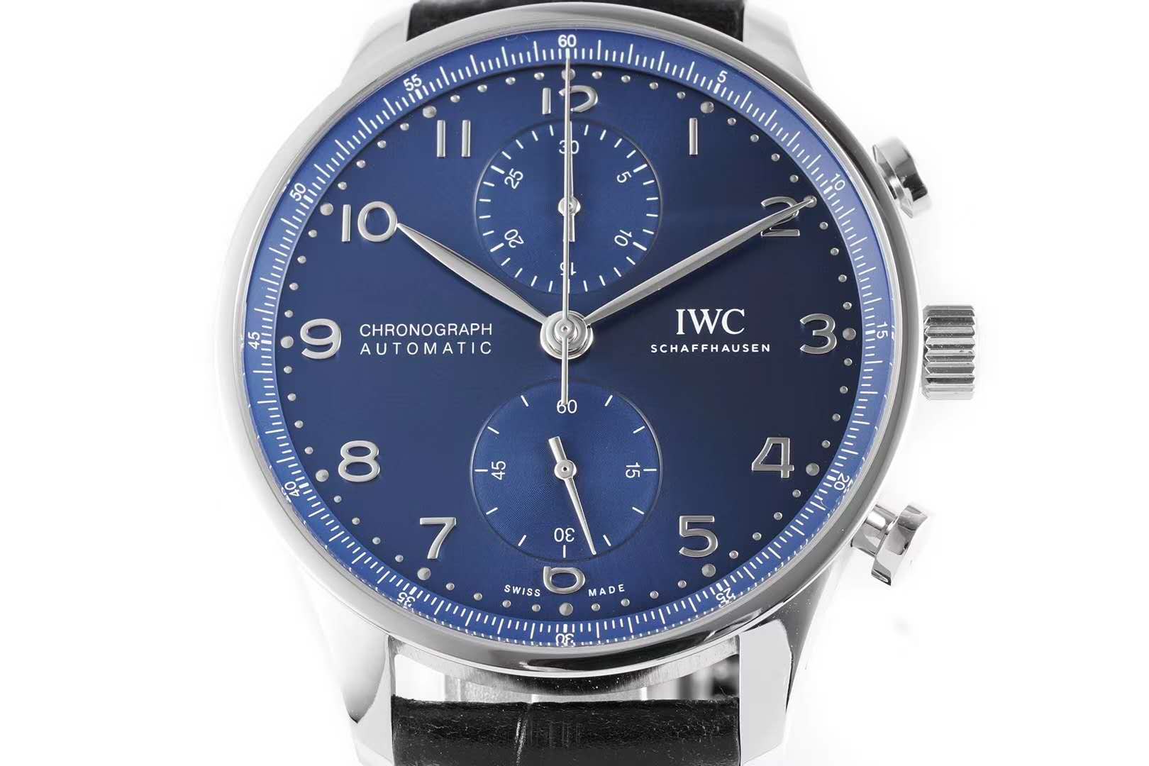 Portugieser Chronograph IW371606 Blue Dial in Steel