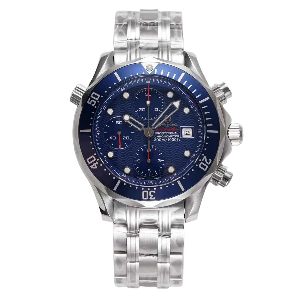 Seamaster Diver 300m Chronograph Blue Dial on Bracelet