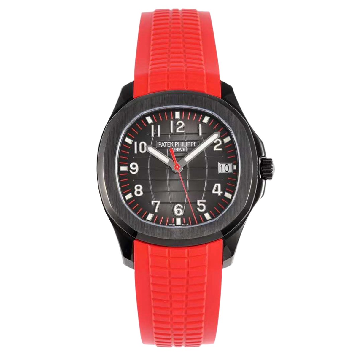 Aquanaut 5167A ‘Black Venom Limited Edition’ Black Dial on Red Rubber Strap