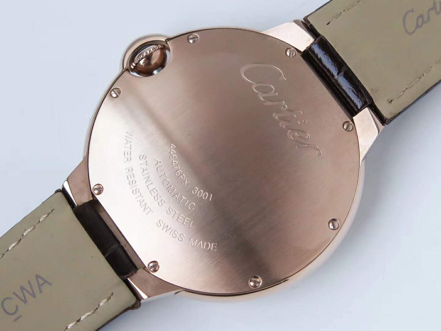 Ballon Bleu de Ca*t1er 42mm White Dial with D1am0nds in Rose Gold