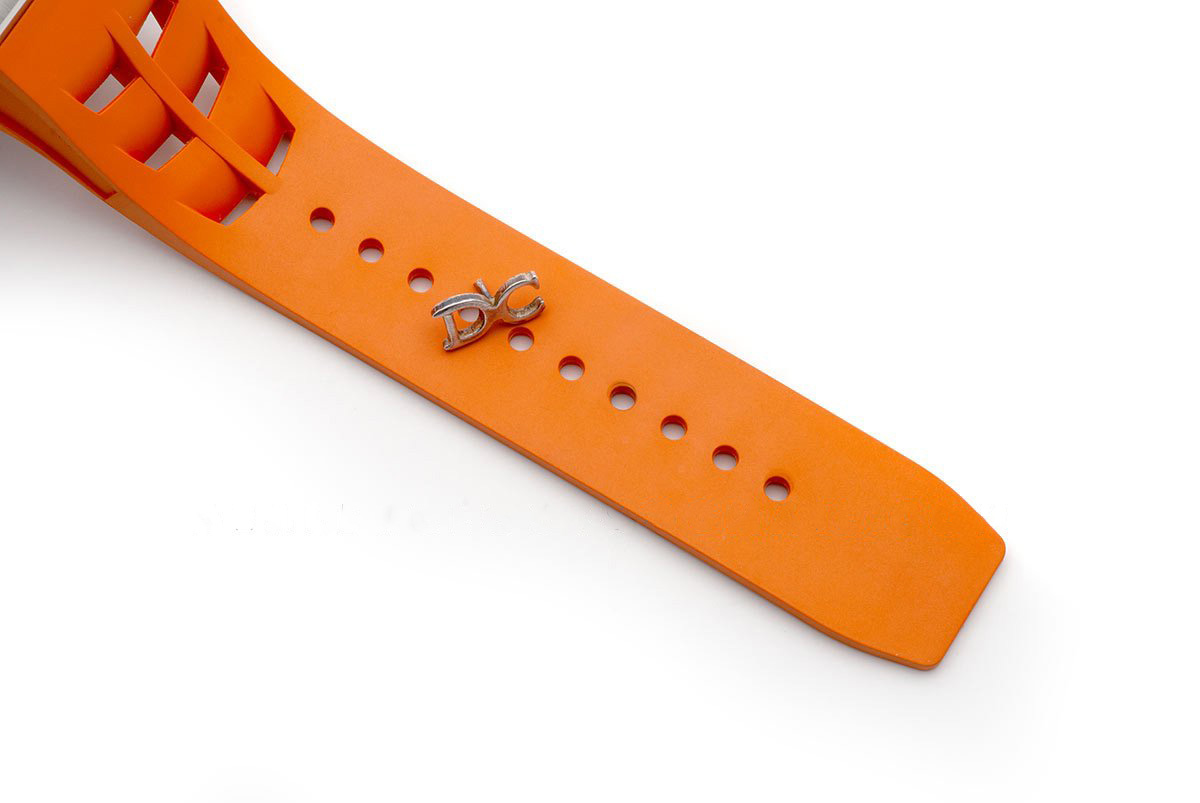 RM 011-03 Automatic Flyback Chronograph in Titanium on Orange Rubber
