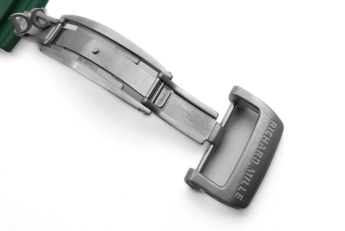 RM 011-02 Le Mans Classic Chronograph in Green on Green Rubber Strap