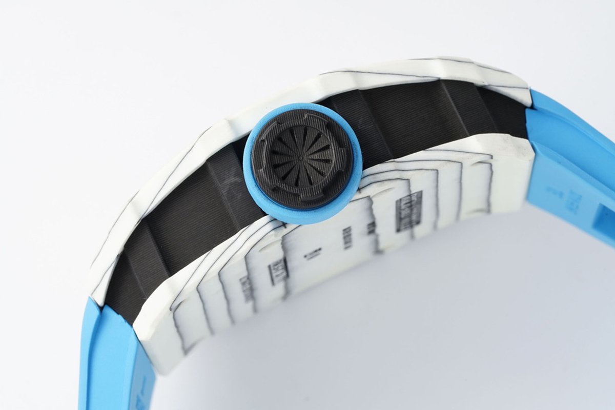 RM 035-01 Rafael Nadal White NTPT on Blue Rubber Strap (Sonic)