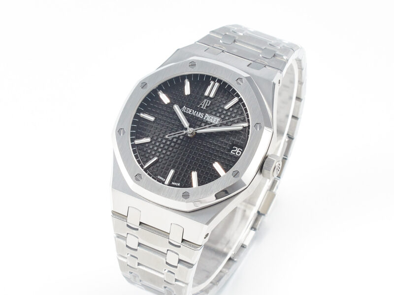 Royal Oak 41mm 15500 SS ZF 1:1 Best Edition Black Textured Dial on SS Bracelet SA4302 S*per Clone V3